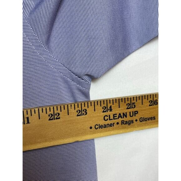 Donald Ross Men L Short Sleeve Golf Polo Blue/White Pinstripe NWT - Picture 6 of 8